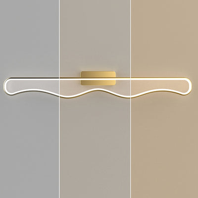 Modern Minimalist Iron Corrugated Strip Acrylic LED Wall Sconce Lamp For Living Room