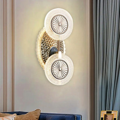 Contemporary Luxury Crystal Diamond Shape Acrylic LED Wall Sconce Lamp For Living Room