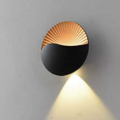 Modern Simplicity Aluminum PC Round LED Outdoor Wall Sconce Lamp For Garden