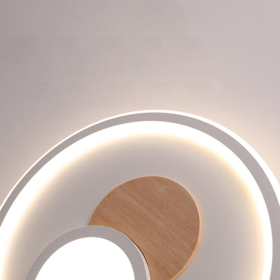 Modern Simplicity Aluminum Circle Ring Acrylic LED Flush Mount Ceiling Light For Living Room