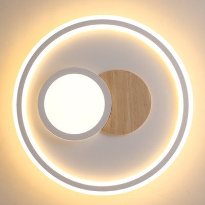 Modern Simplicity Aluminum Circle Ring Acrylic LED Flush Mount Ceiling Light For Living Room