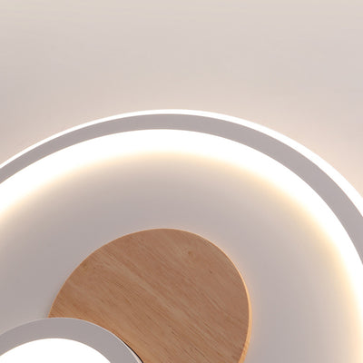 Modern Simplicity Aluminum Circle Ring Acrylic LED Flush Mount Ceiling Light For Living Room