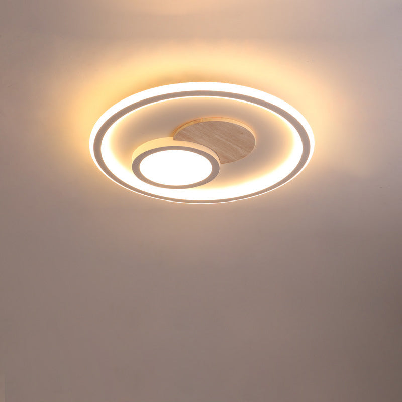 Modern Simplicity Aluminum Circle Ring Acrylic LED Flush Mount Ceiling Light For Living Room