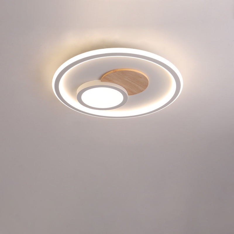 Modern Simplicity Aluminum Circle Ring Acrylic LED Flush Mount Ceiling Light For Living Room