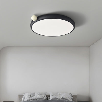 Contemporary Nordic Geometric Circle Acrylic Hardware LED Flush Mount Ceiling Light For Living Room