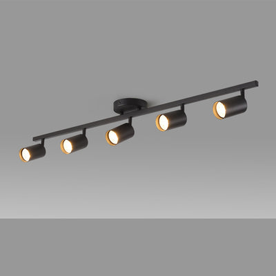 Zeitgenössische Einfachheit Eisen Aluminium 3/4/5-Licht Schienenverstellbarer Spotlight Halb bündige Deckenleuchte für Wohnzimmer 