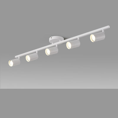 Zeitgenössische Einfachheit Eisen Aluminium 3/4/5-Licht Schienenverstellbarer Spotlight Halb bündige Deckenleuchte für Wohnzimmer 