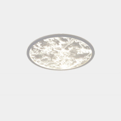 Contemporary Nordic Aluminum Acrylic Mist Cloud Shade LED Flush Mount Ceiling Light For Living Room