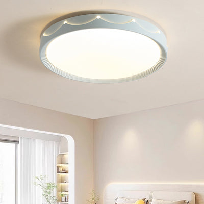 Modern Minimalist Iron Acrylic Round LED Flush Mount Ceiling Light For Living Room