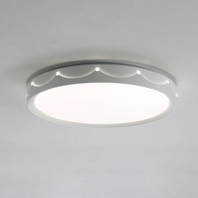 Modern Minimalist Iron Acrylic Round LED Flush Mount Ceiling Light For Living Room