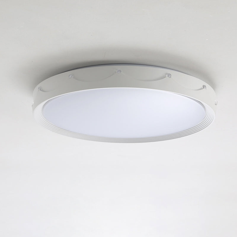 Modern Minimalist Iron Acrylic Round LED Flush Mount Ceiling Light For Living Room