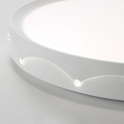 Modern Minimalist Iron Acrylic Round LED Flush Mount Ceiling Light For Living Room