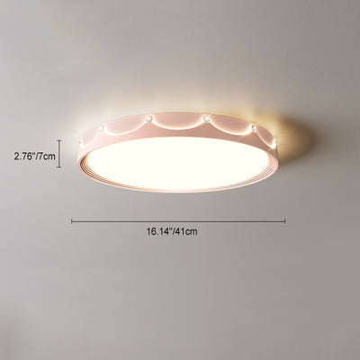 Modern Minimalist Iron Acrylic Round LED Flush Mount Ceiling Light For Living Room