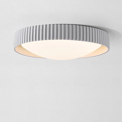 Contemporary Scandinavian Macaron Resin Acrylic Geometric Circle LED Flush Mount Ceiling Light For Bedroom