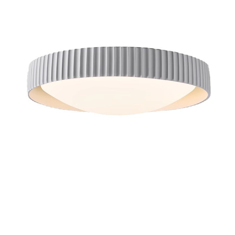 Contemporary Scandinavian Macaron Resin Acrylic Geometric Circle LED Flush Mount Ceiling Light For Bedroom