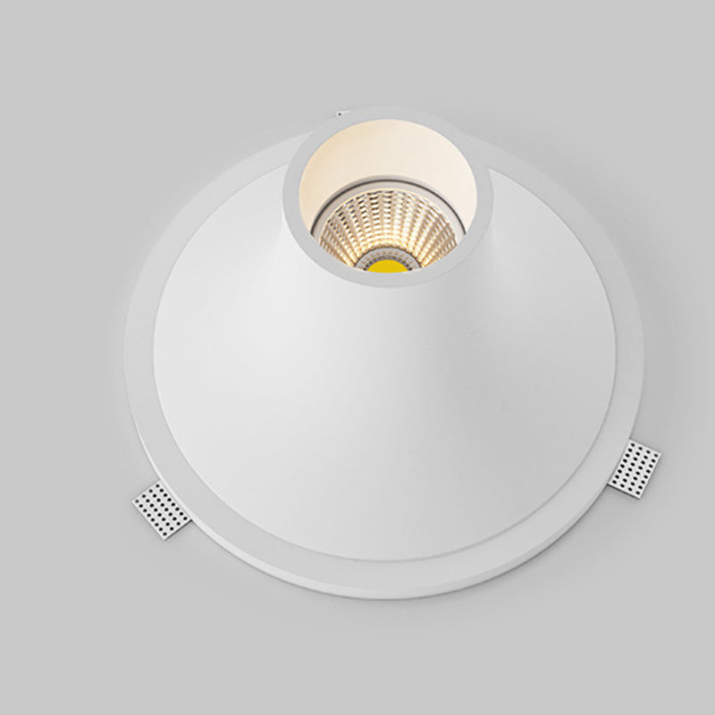 Modern Minimalist Aluminum Gypsum Geometrical Cylinder LED Recessed Spotlight Flush Mount Ceiling Light For Bedroom