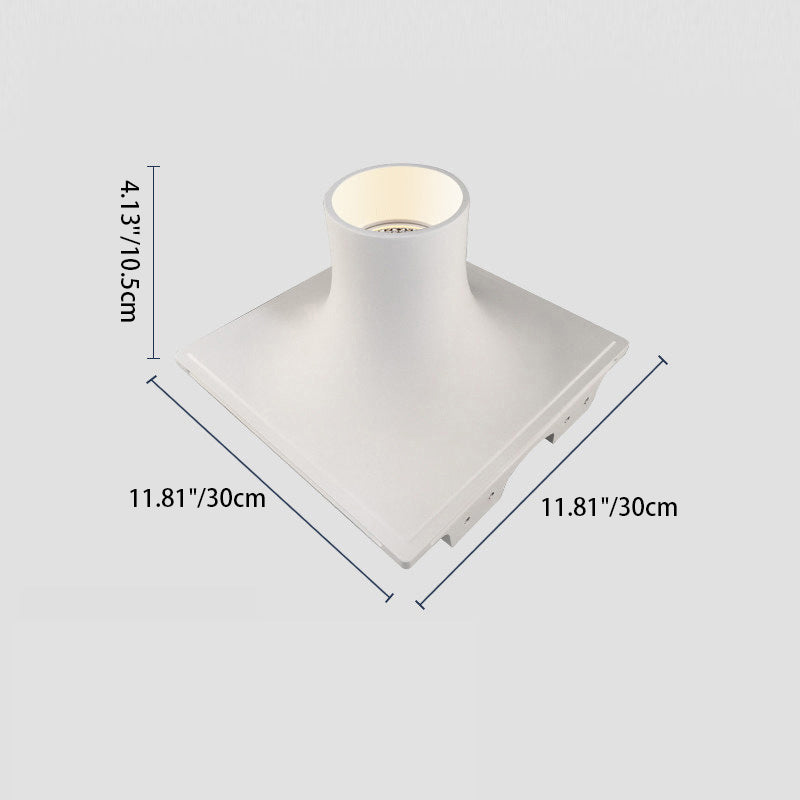 Modern Minimalist Aluminum Gypsum Geometrical Cylinder LED Recessed Spotlight Flush Mount Ceiling Light For Bedroom