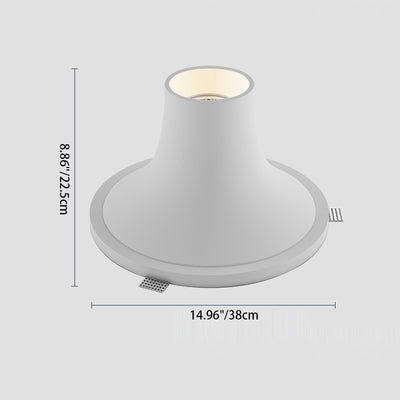 Modern Minimalist Aluminum Gypsum Geometrical Cylinder LED Recessed Spotlight Flush Mount Ceiling Light For Bedroom