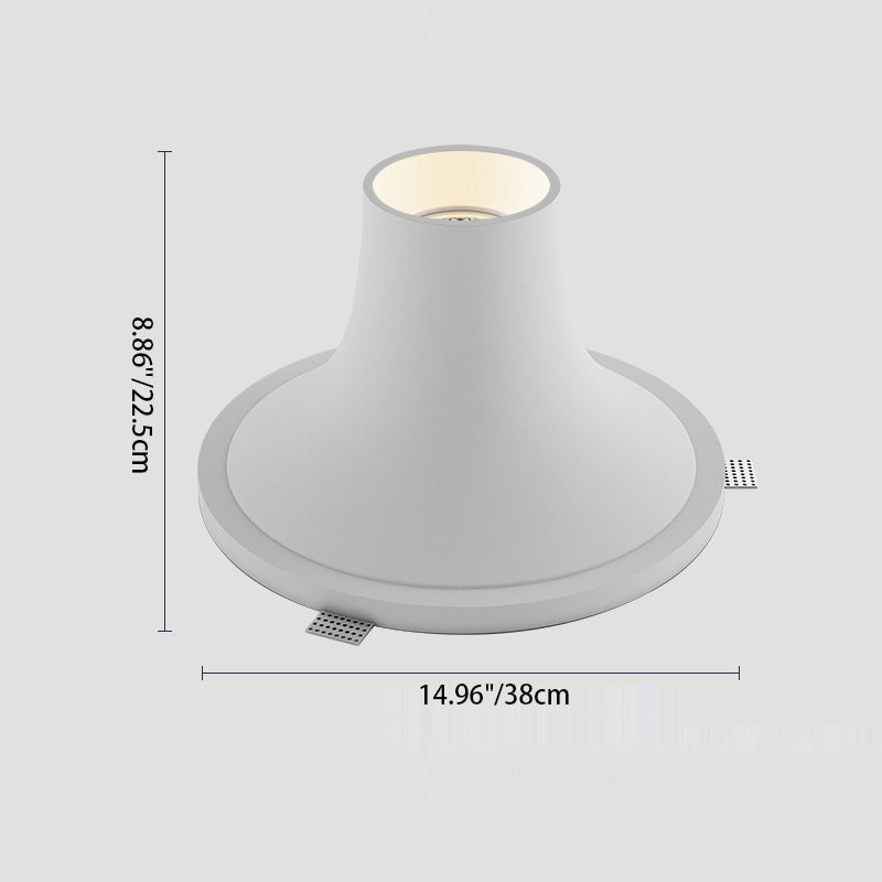 Modern Minimalist Aluminum Gypsum Geometrical Cylinder LED Recessed Spotlight Flush Mount Ceiling Light For Bedroom