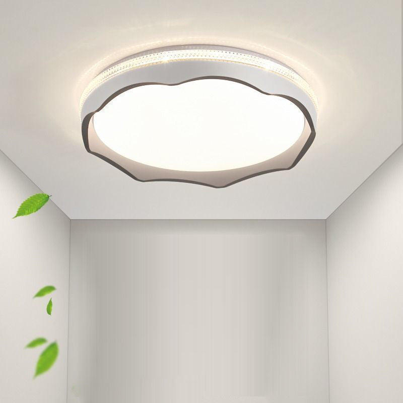 Modern Minimalist Geometrical Square Iron Acrylic LED Flush Mount Ceiling Light For Living Room