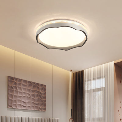 Modern Minimalist Geometrical Square Iron Acrylic LED Flush Mount Ceiling Light For Living Room