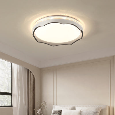 Modern Minimalist Geometrical Square Iron Acrylic LED Flush Mount Ceiling Light For Living Room