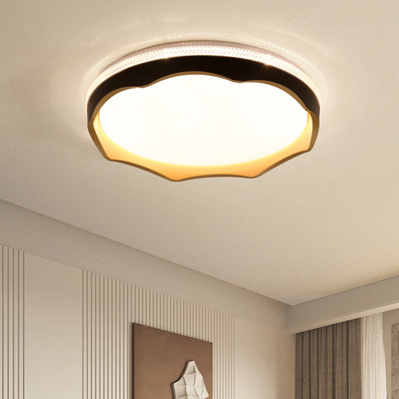 Modern Minimalist Geometrical Square Iron Acrylic LED Flush Mount Ceiling Light For Living Room