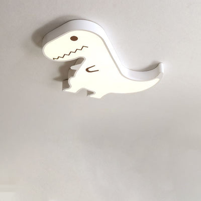 Contemporary Creative ABS Hardware Dinosaur Shade LED Flush Mount Ceiling Light For Bedroom