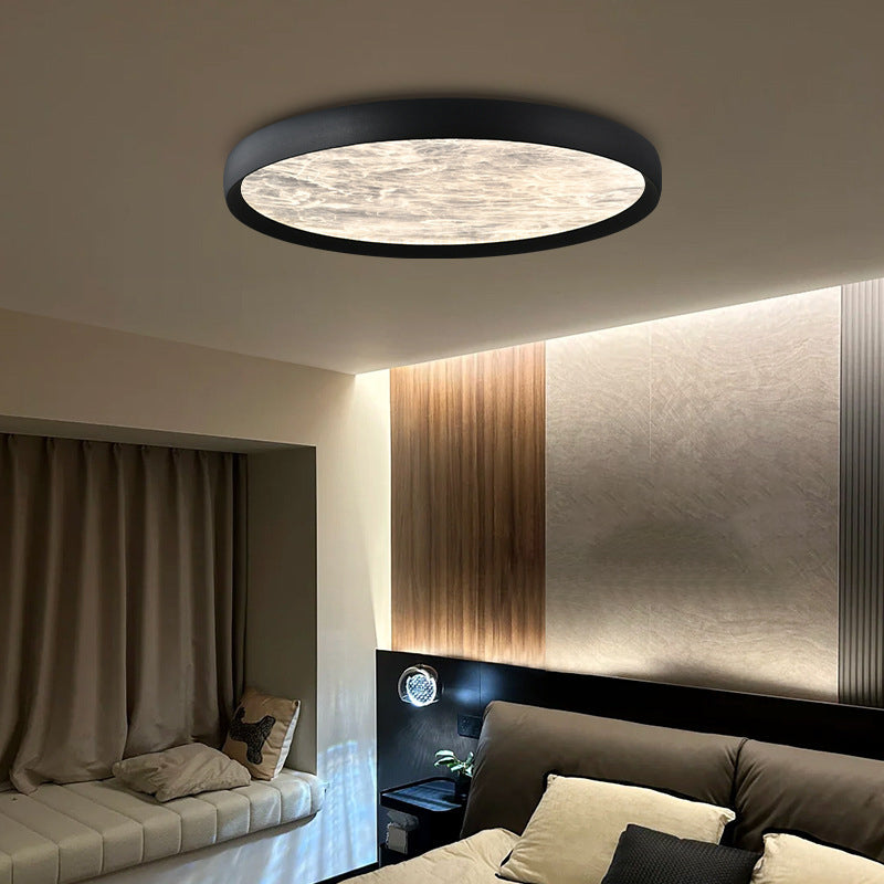 Contemporary Scandinavian Cloud Mist Aluminum Acrylic Round LED Flush Mount Ceiling Light For Living Room