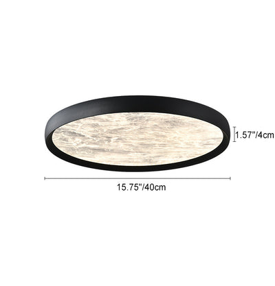 Contemporary Scandinavian Cloud Mist Aluminum Acrylic Round LED Flush Mount Ceiling Light For Living Room