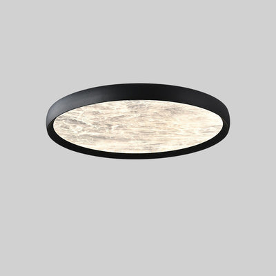 Contemporary Scandinavian Cloud Mist Aluminum Acrylic Round LED Flush Mount Ceiling Light For Living Room