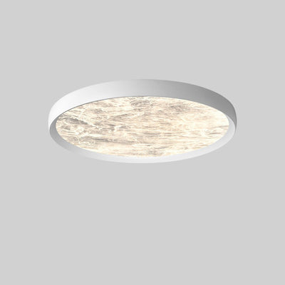 Contemporary Scandinavian Cloud Mist Aluminum Acrylic Round LED Flush Mount Ceiling Light For Living Room