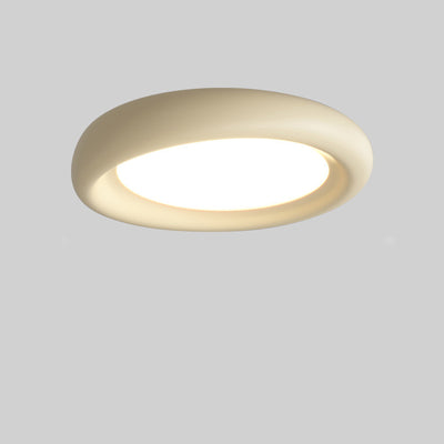 Contemporary Scandinavian Resin Oval LED Flush Mount Ceiling Light For Living Room