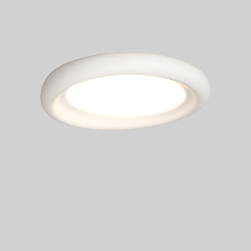 Contemporary Scandinavian Resin Oval LED Flush Mount Ceiling Light For Living Room