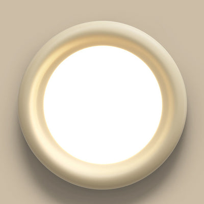 Contemporary Scandinavian Resin Oval LED Flush Mount Ceiling Light For Living Room