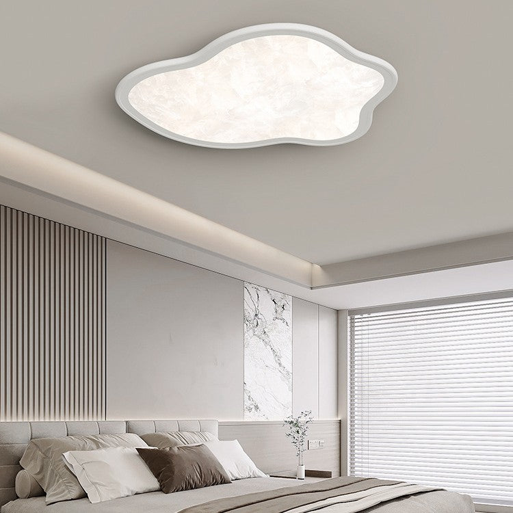 Contemporary Nordic Hardware Aluminum Ice Crystal Acrylic Cloud Shade LED Flush Mount Ceiling Light For Living Room