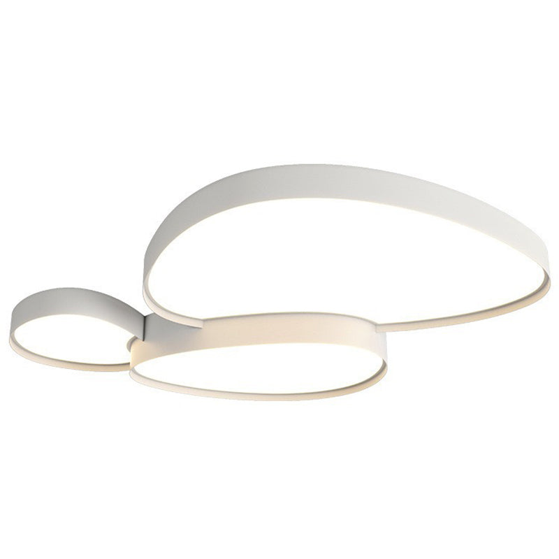 Contemporary Simplicity Cobblestone Acrylic Hardware LED Flush Mount Ceiling Light For Living Room