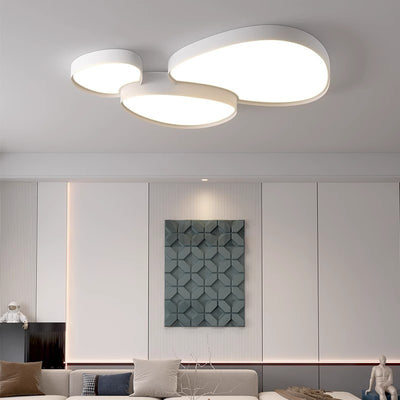 Contemporary Simplicity Cobblestone Acrylic Hardware LED Flush Mount Ceiling Light For Living Room