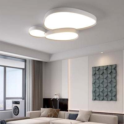 Contemporary Simplicity Cobblestone Acrylic Hardware LED Flush Mount Ceiling Light For Living Room