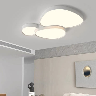 Contemporary Simplicity Cobblestone Acrylic Hardware LED Flush Mount Ceiling Light For Living Room