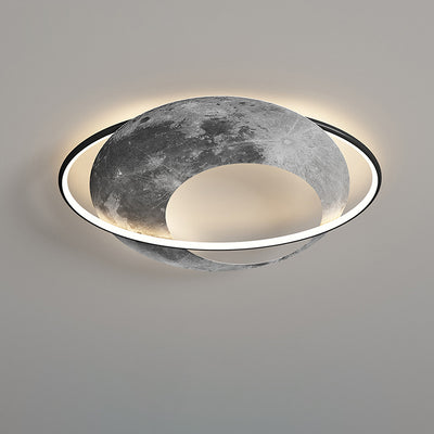 Traditionelle französische Kieselstein-Oval-Massivholz-Acryl-LED-Deckenleuchte für Wohnzimmer 