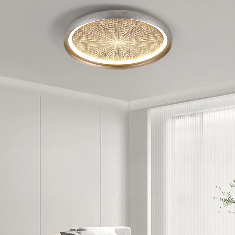 Traditionelle französische Kieselstein-Oval-Massivholz-Acryl-LED-Deckenleuchte für Wohnzimmer 