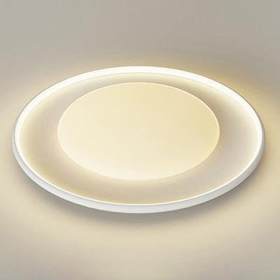 Modern Minimalist Iron Aluminum Round Acrylic LED Flush Mount Ceiling Light For Bedroom