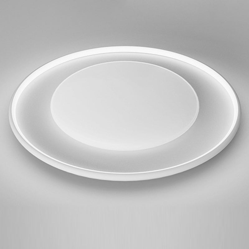 Modern Minimalist Iron Aluminum Round Acrylic LED Flush Mount Ceiling Light For Bedroom