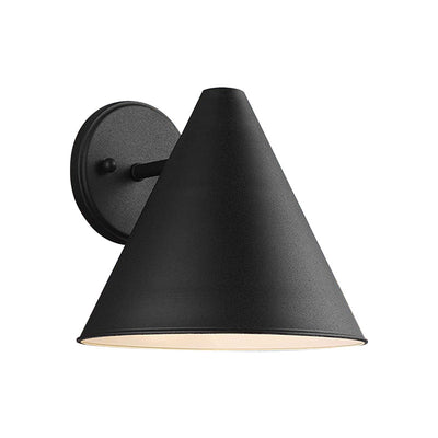 Contemporary Industrial Iron Geometric Cone 1-Light Outdoor Waterproof Wall Sconce Lamp For Outdoor Patio