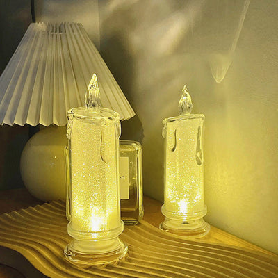 Contemporary Creative Plastic Simulation Candle LED Night Light Table Lamp For Bedroom