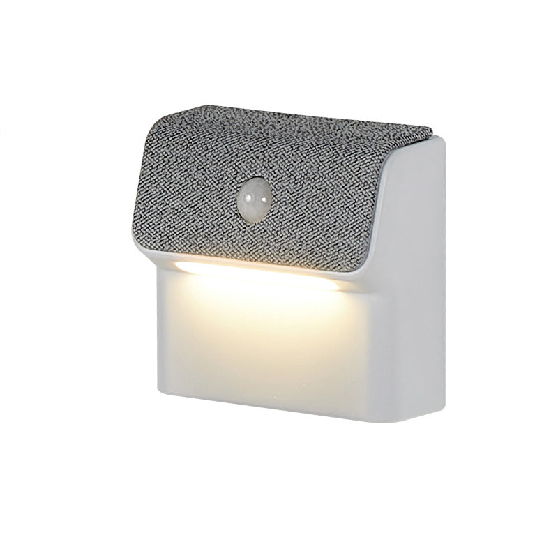 Modern Minimalist ABS Square Magnetic LED Human Sensor Night Light Wall Sconce Lamp For Bedroom