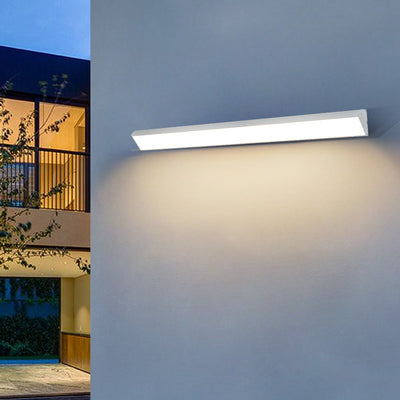 Modern Simplicity Long Strip Line Aluminum LED Waterproof Wall Sconce Lamp For Outdoor Patio