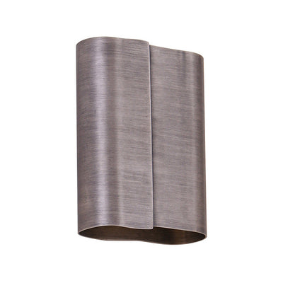 Modern Minimalist Hardware Rounded Square 1-Light Up And Down Illuminated Wall Sconce Lamp For Living Room