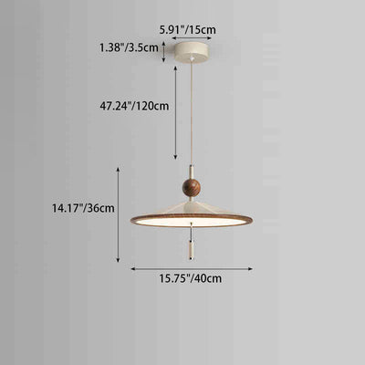 Contemporary Scandinavian Conical Aluminum Acrylic LED Pendant Light For Bedroom